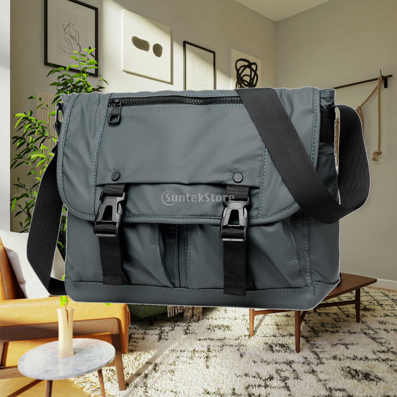 Tote Bag Beach - Messenger Bag Multilayer Pocket Nylon Lightweight