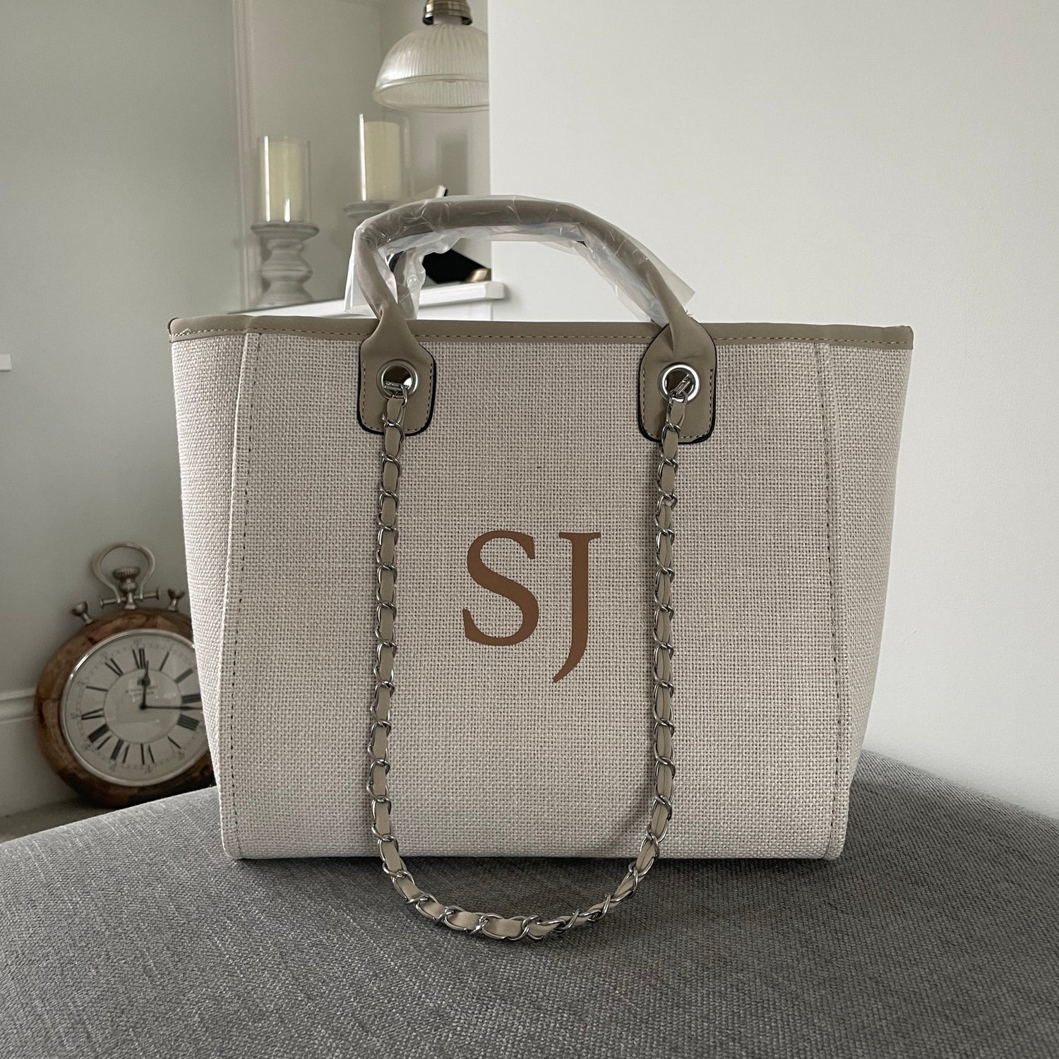 Personalized Canvas Chain Bag  - огляд і ціна Tote Bag Beach