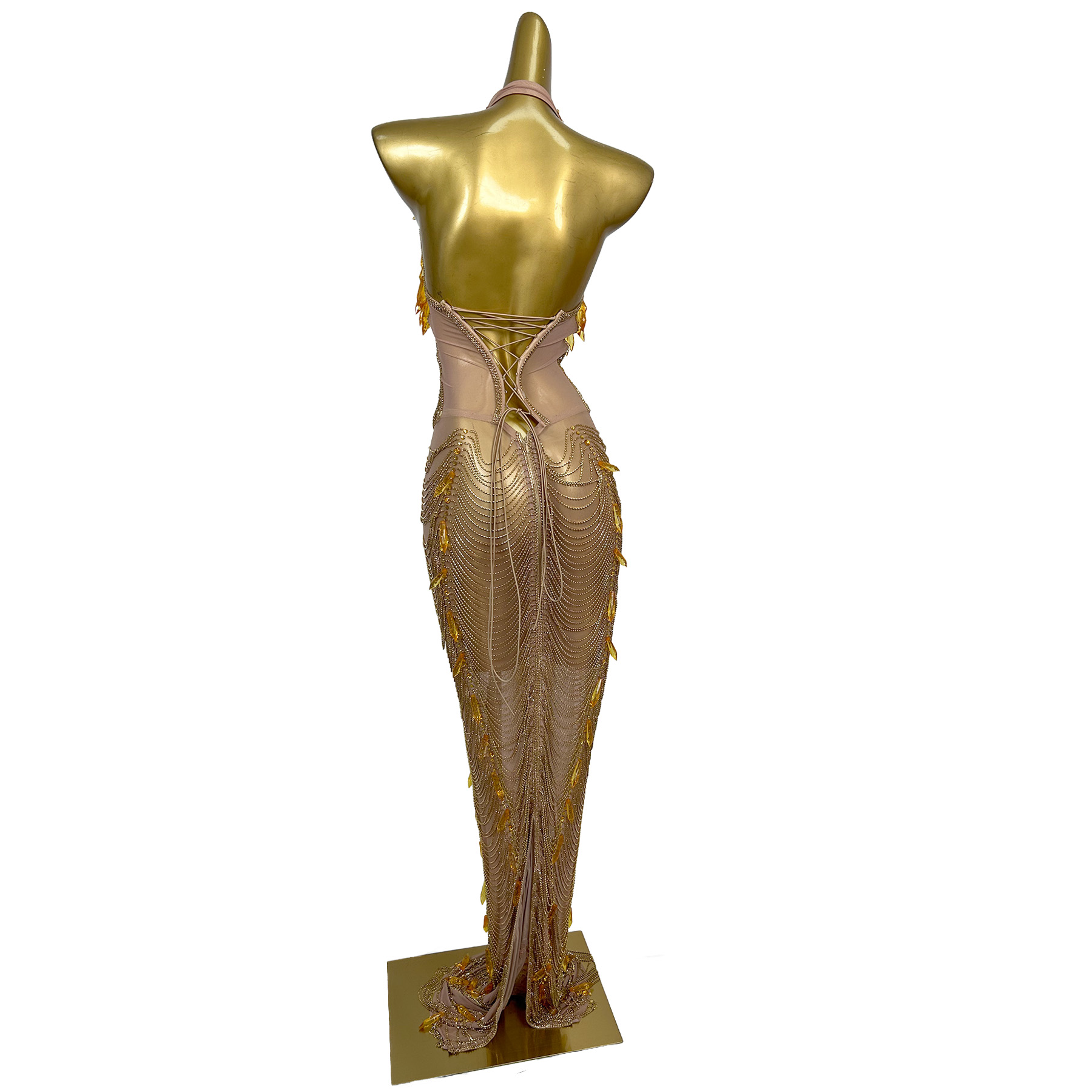 Ailisi Women Luxury Gold Cryst - огляд і ціна Maxi Dress Halter