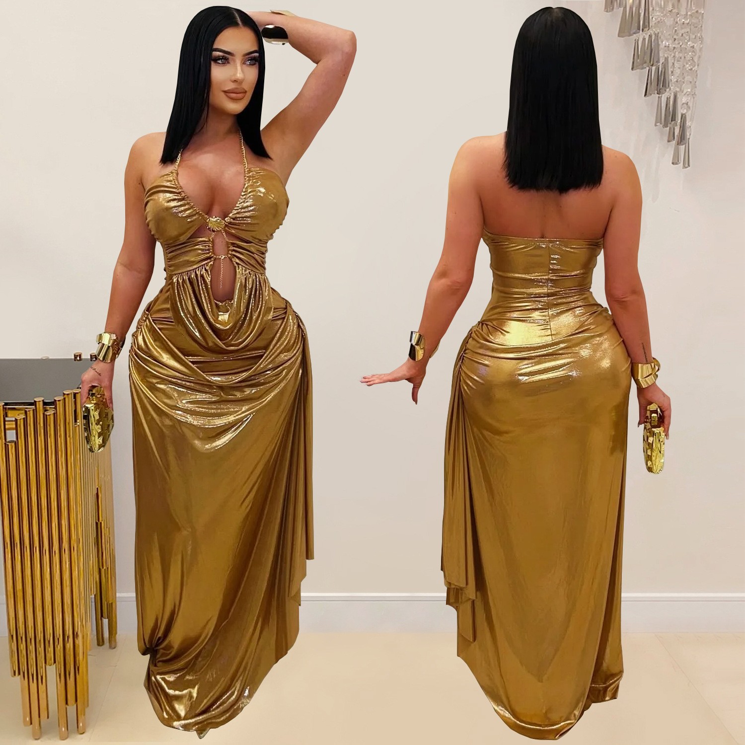 Wedding Guest Dress Evening Ha - огляд і ціна Maxi Dress Halter